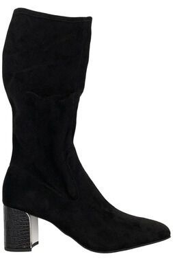 Donald Pliner Women's Cassidy Suede Tall Shaft Boot Stretch Black - Medium